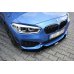 Накладка сплиттер на передний бампер Вариант 5 на BMW 1 F20 M-Power рестайл